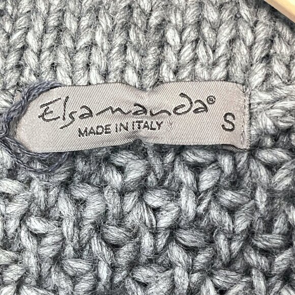 Elsamanda Anthropologie Cape Cardigan Sweater Womens S Chunky Alpaca Wool Poncho - Picture 7 of 12